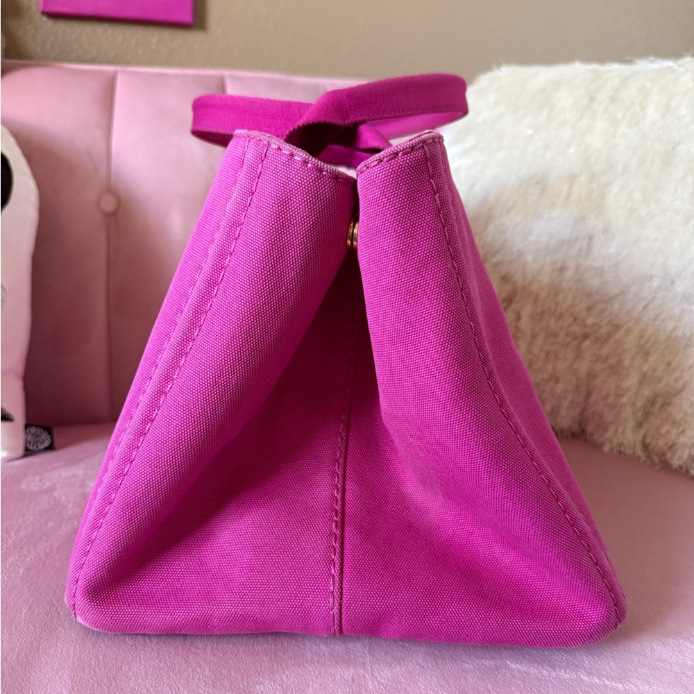 💯 AUTHENTIC PRADA CANAPA Fuchsia Hot Pink Tote Bag. Extra Large - Picture 3 of 16